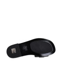 Black Leather Slippers Sandals