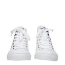 White Fabric High Tops