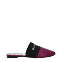 Purple Leather Slippers Sandals