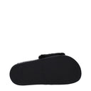Black Cotton Slippers Sandals