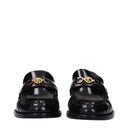 Black Leather Slip-On Loafers