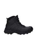 Black Cotton Ankle Boots