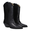 Black Leather Ankle