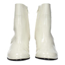 Beige Leather Ankle Boots