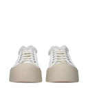 White Leather Low Tops