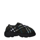 Green Fabric Slip-On Loafers