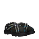 Green Fabric Slip-On Loafers