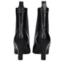 Black Leather Ankle Boots