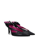 Black Leather Stiletto Heels Sandals