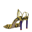Yellow Leather High Heel Pumps