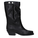 Black Leather Ankle