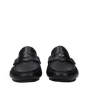 Black Leather Slip-On Loafers