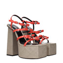 Orange Leather Platforms