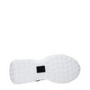 White Fabric Sneakers