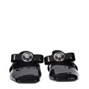 Black Leather Ballet Flats