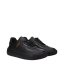 Black Leather Low Tops
