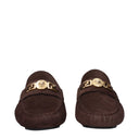 Brown Leather Slip-On Loafers