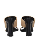 Beige Raffia Platforms