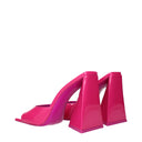 Pink Leather Platforms