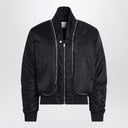 Alexander McQueen Black nylon zip bomber
