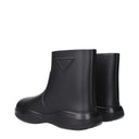 Black Cotton Ankle Boots