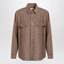 Saint Laurent Overshirt in beige/brown/black houndstooth