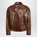 Saint Laurent Brown leather bomber
