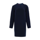 Navy Blue Wool Short