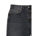 Gray Cotton Jeans Denim
