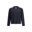 Double Face Full Zip Up Cardigan In Meri