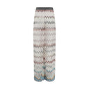 Zig zag patterned mesh Pants