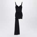 Balenciaga Black draped mini dress in jersey