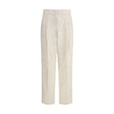Buttoned fabric Pants