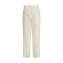 Buttoned fabric Pants