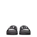 Black Cotton Slippers Sandals