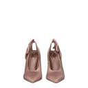 Pink Satin High Heel Pumps