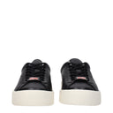 Black Leather Low Tops