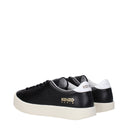 Black Leather Low Tops