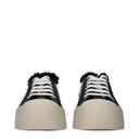 Black Leather Chunky Sneakers