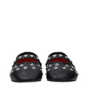Black Leather Ballet Flats
