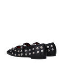 Black Leather Ballet Flats