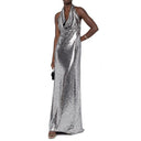 Sequin-Embellished Long Dress
