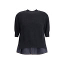 Denim detail Sweater