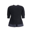 Denim detail Sweater