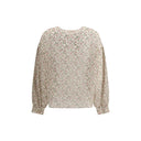 Floral print silk blouse