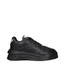 Black Leather Chunky Sneakers
