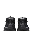 Black Leather Athletic Sneakers