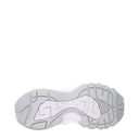 White Fabric Chunky Sneakers