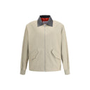 Cotton Harrington Jacket with leather details