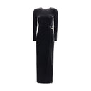 Embellished velvet midi Dress